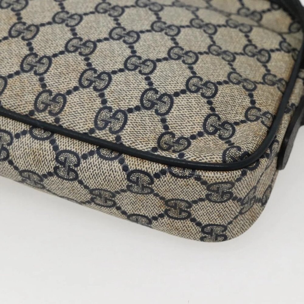 GUCCI GG Supreme Shoulder Bag PVC Navy Gold 007 115 6428 8039 Auth ep10857 - Picture 5 of 16